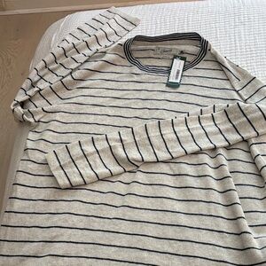 Grayers Beige and Navy Striped Long Sleeve Shirt